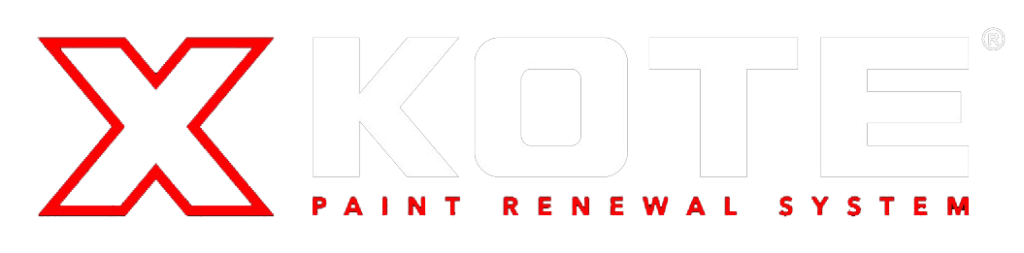 xkote logo in red and white