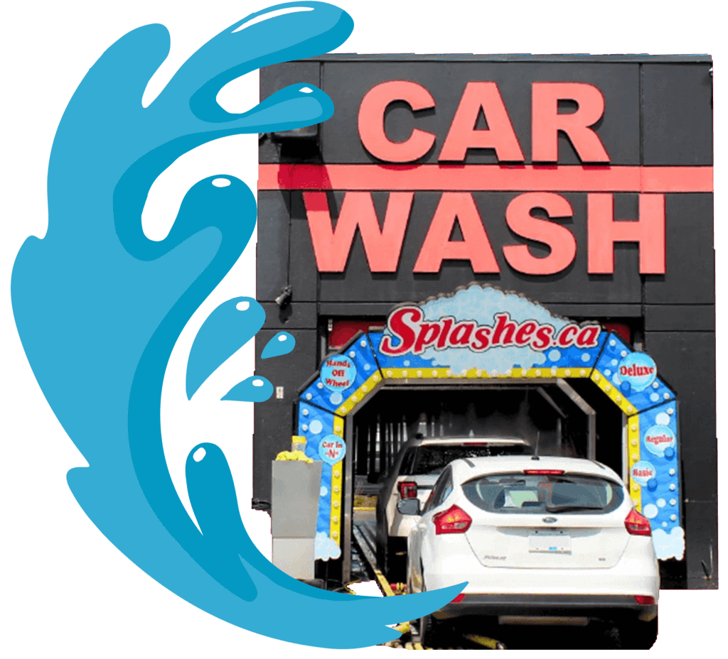 car entrance with a splash