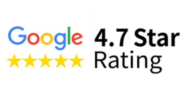 google reviews 4.7 rating banner