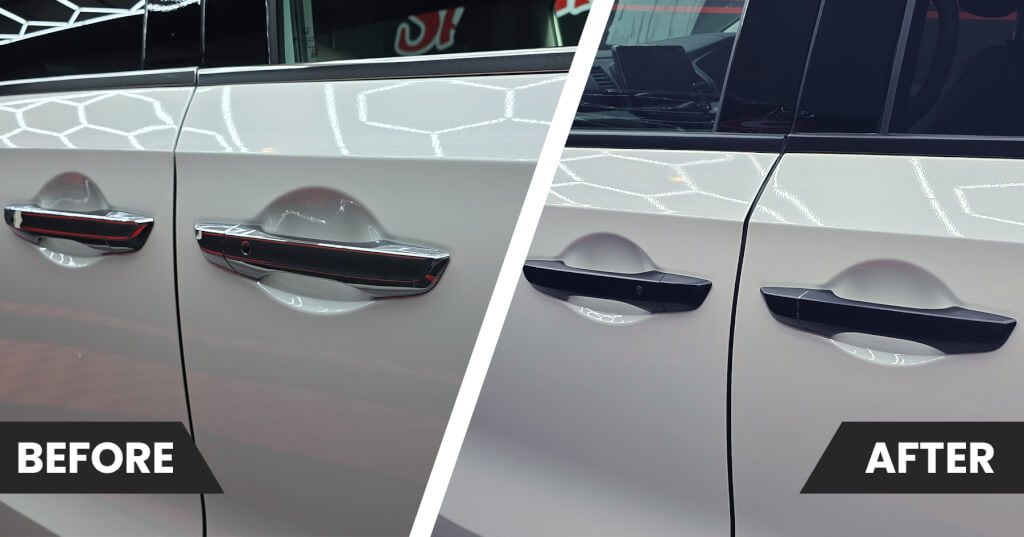chrome delete door handles before and after
