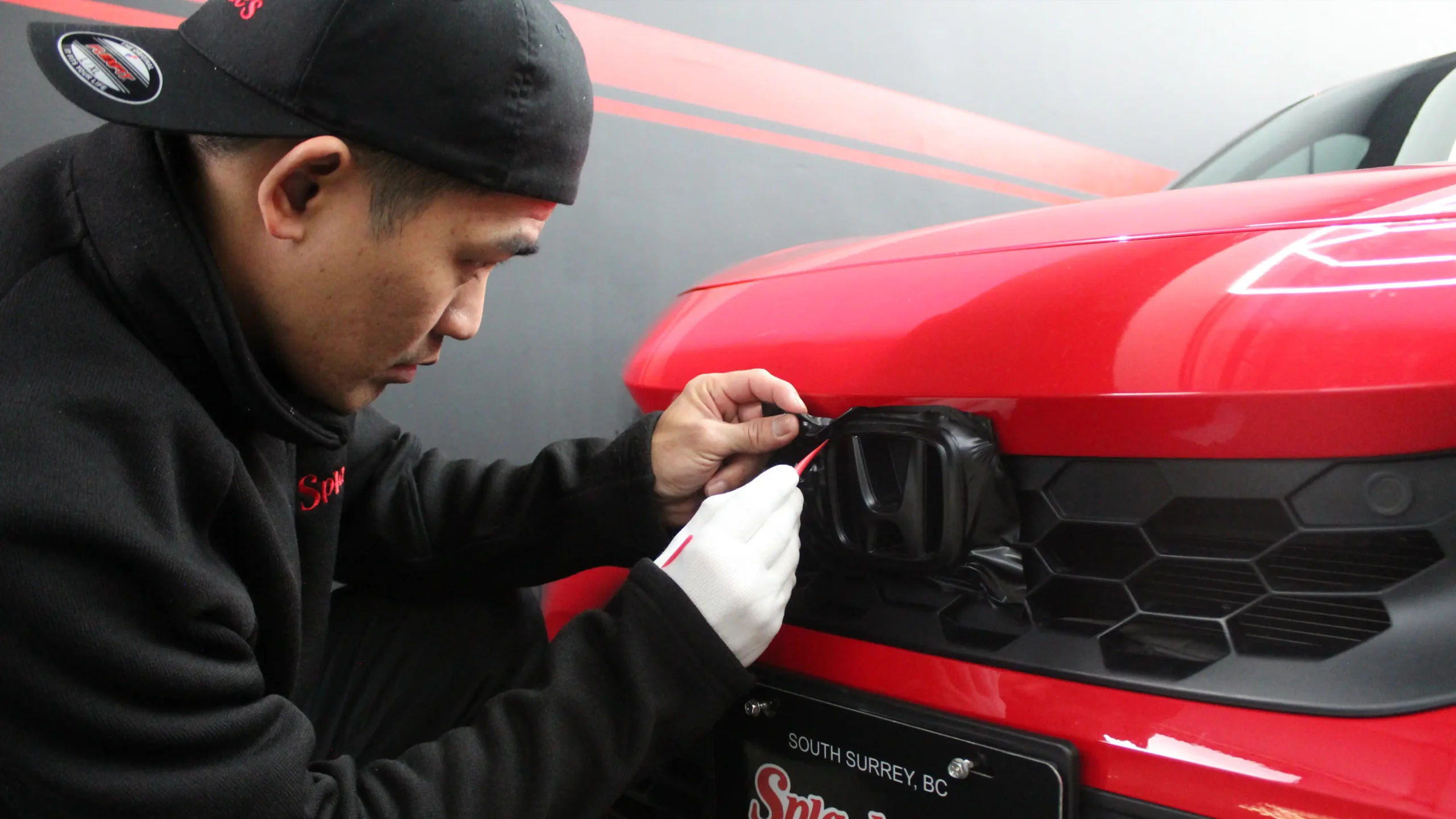 honda emblem chrome delete