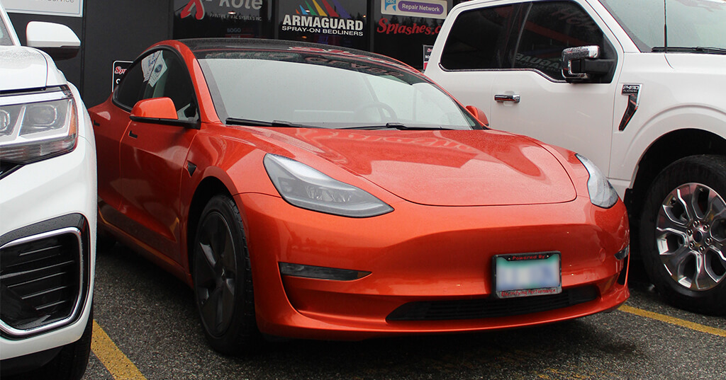 orange tesla wrap