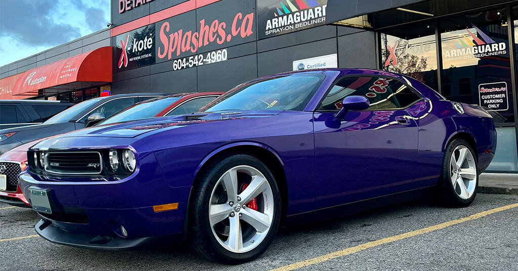 purple car wrap